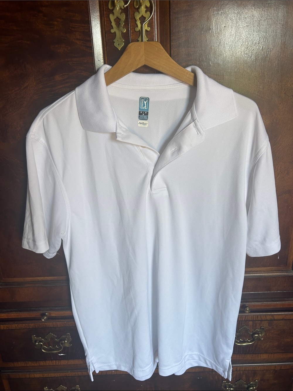 White Men's Golf Polo Shirt - Unbranded